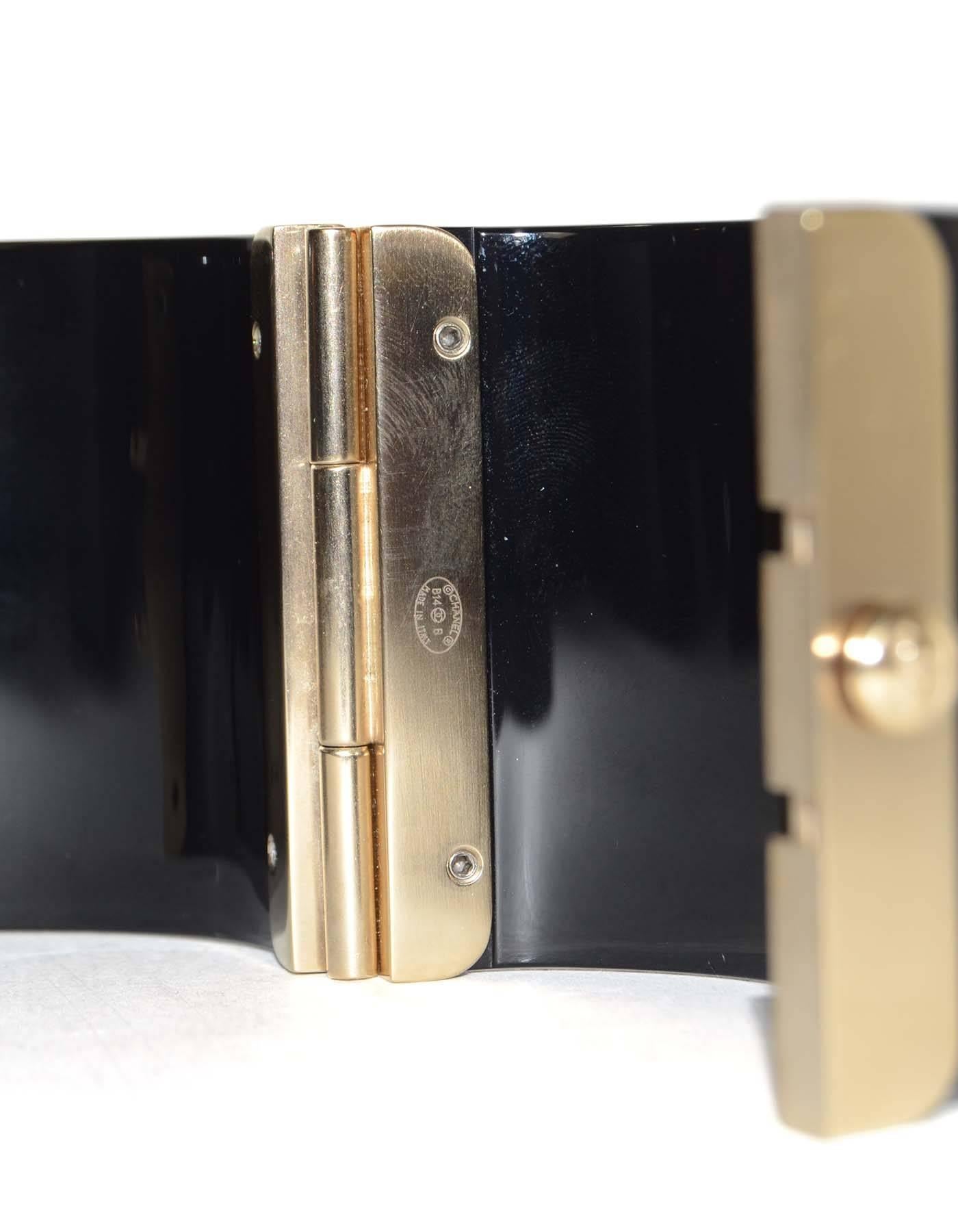 Women's or Men's Chanel Crystal & Pearl CC Cuff Bracelet GHW