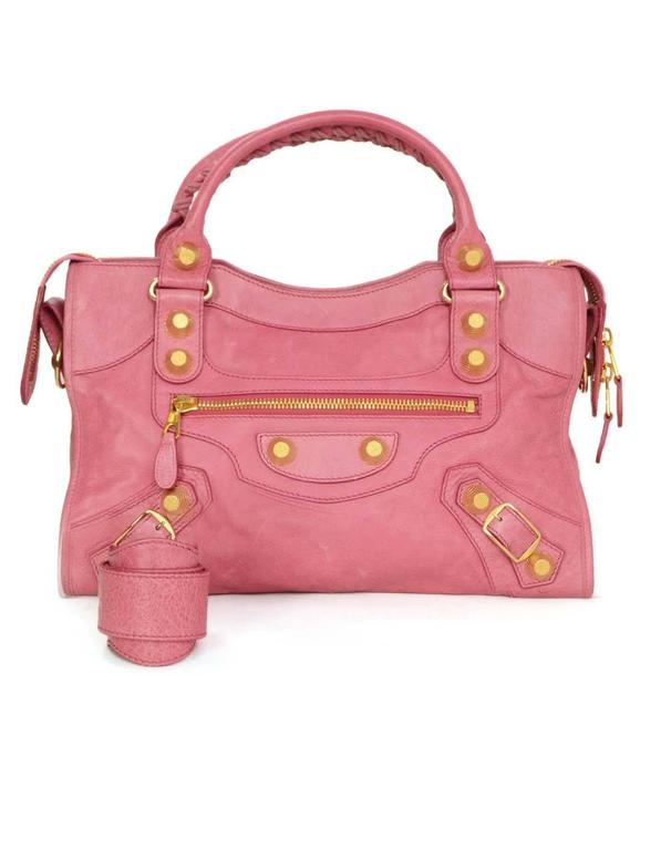 Balenciaga Pink Rose Hortensia Giant 12 City Bag GHW For Sale at 1stDibs