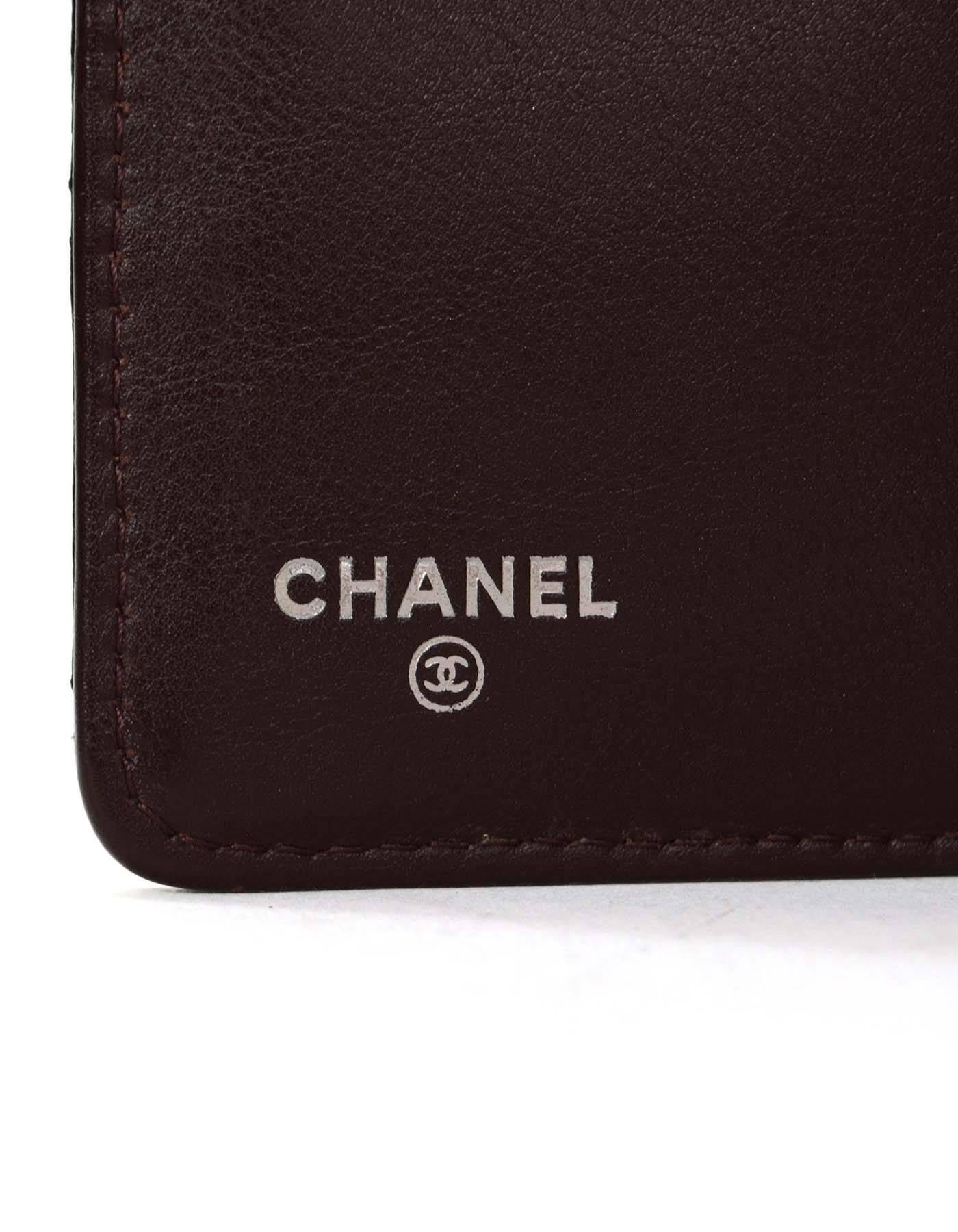 Chanel Black Caviar L-Zip Pocket Zip Wallet SHW 1