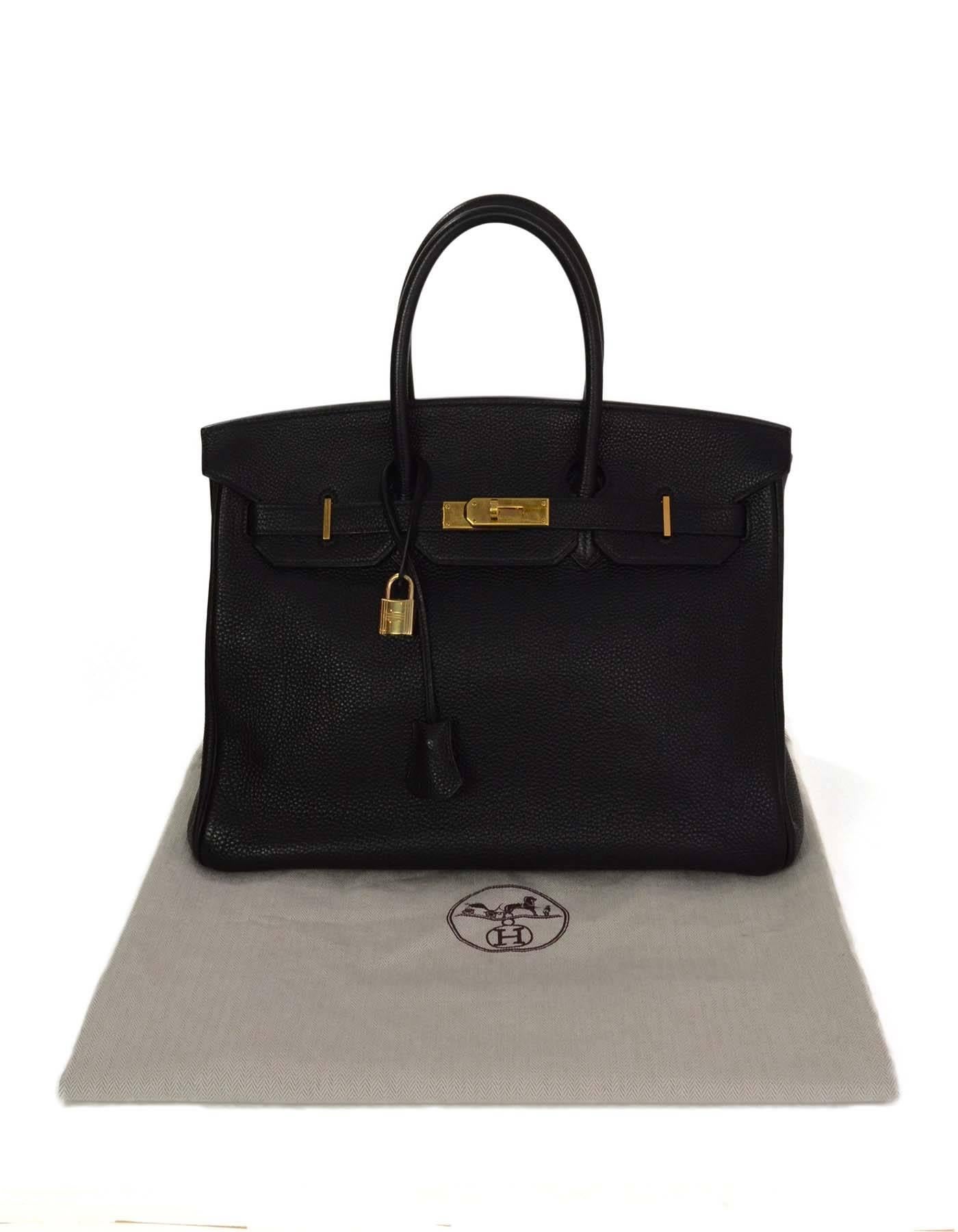 Hermes Black Togo 35cm Birkin Bag GHW 5
