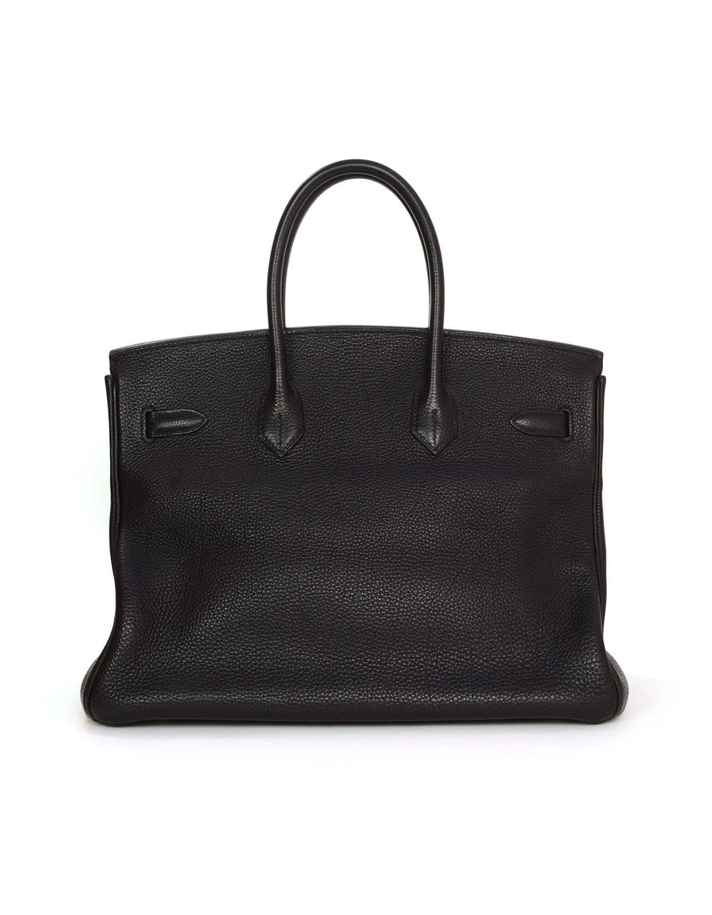 Hermes Black Togo 35cm Birkin Bag GHW In Excellent Condition In New York, NY