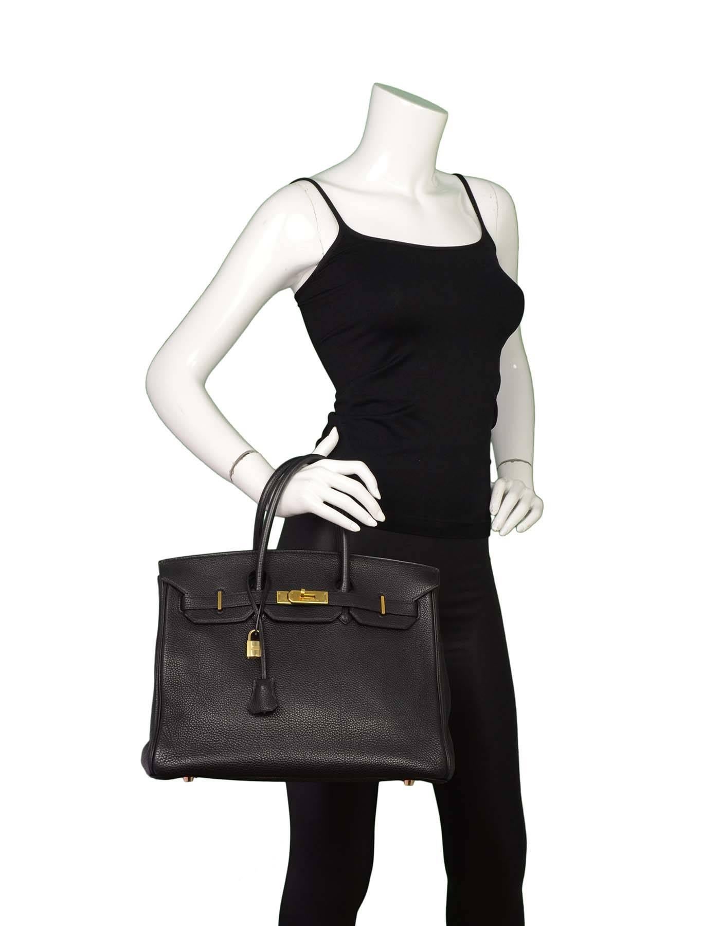 Hermes Black Togo 35cm Birkin Bag GHW 6