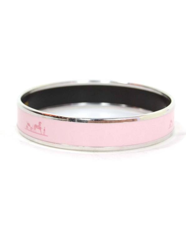 hermes pink enamel bracelet