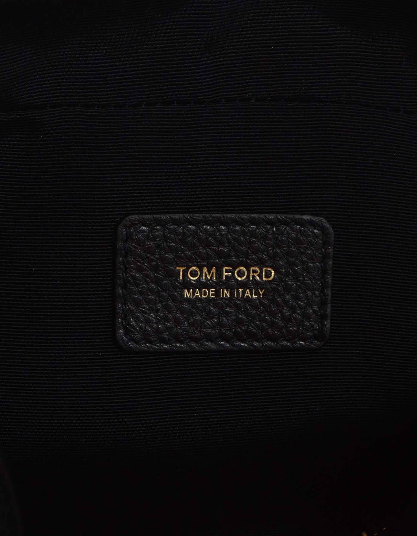 Women's or Men's Tom Ford Black Leather Toiletry Bag GHW