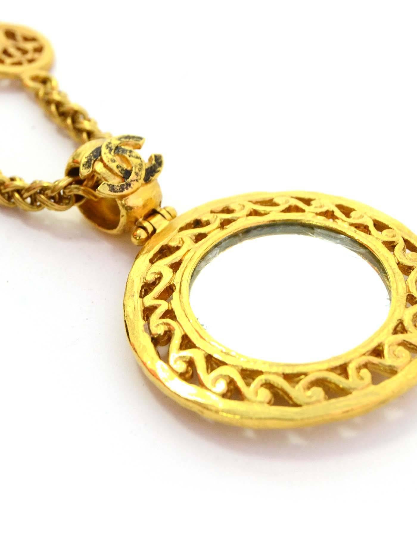 Women's Chanel Gold-tone Mirror Necklace