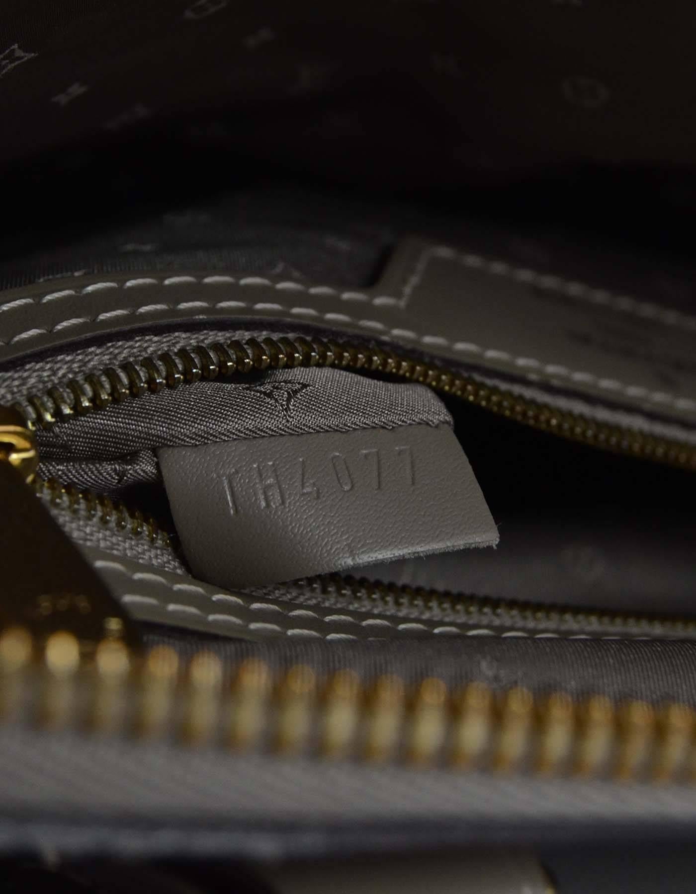 Women's Louis Vuitton Greige Grey Leather Suhali Lockit PM Bag GHW rt. $3, 300