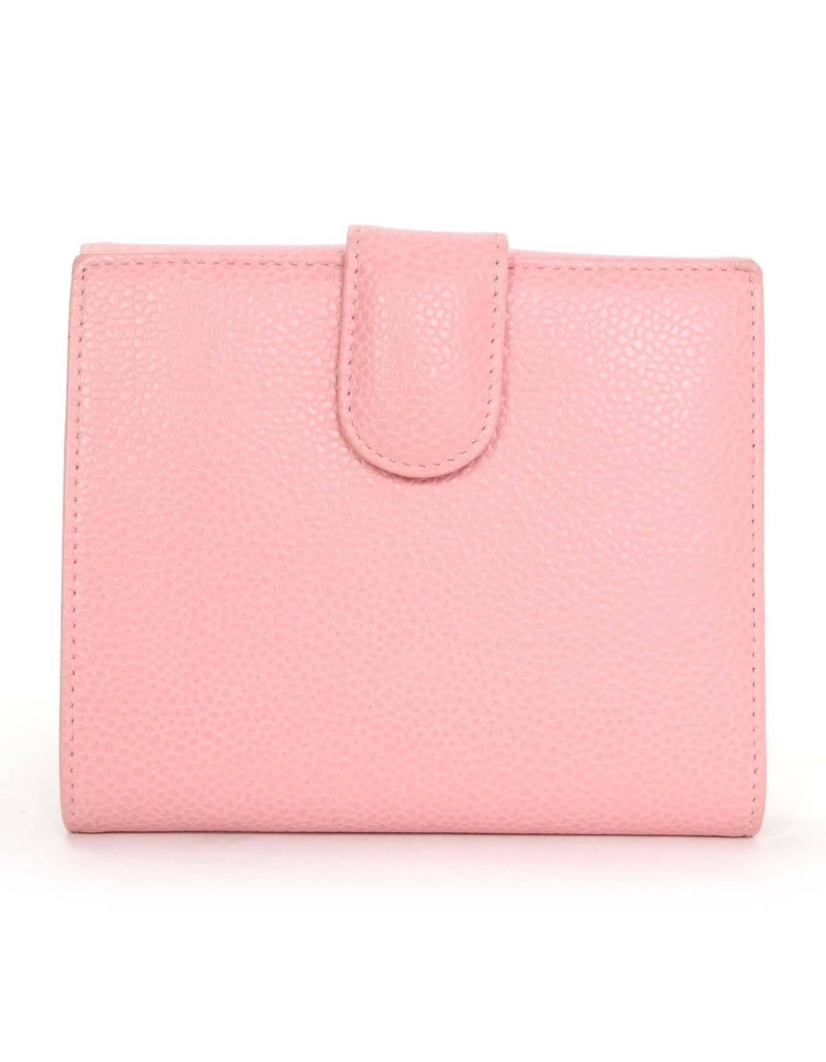 Chanel Pink Caviar Timeless CC Snap Wallet GHW For Sale at 1stdibs