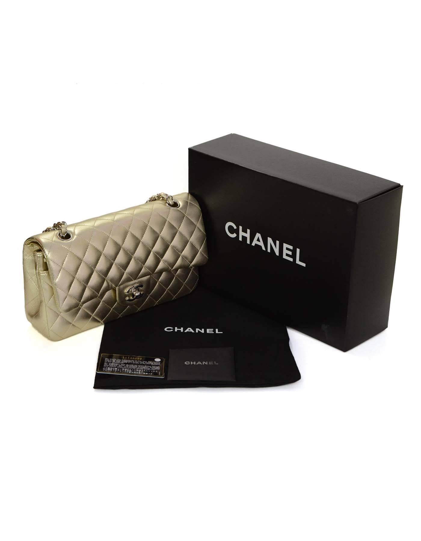 Chanel Gold Quilted Lambskin Medium 10