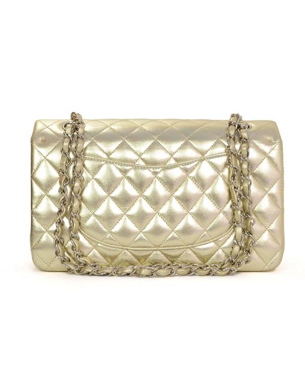 Chanel Metallic Gold Crinkle Quilted Leather Classic Medium Double Flap  Gold Hardware, 2006 Available For Immediate Sale At Sotheby's