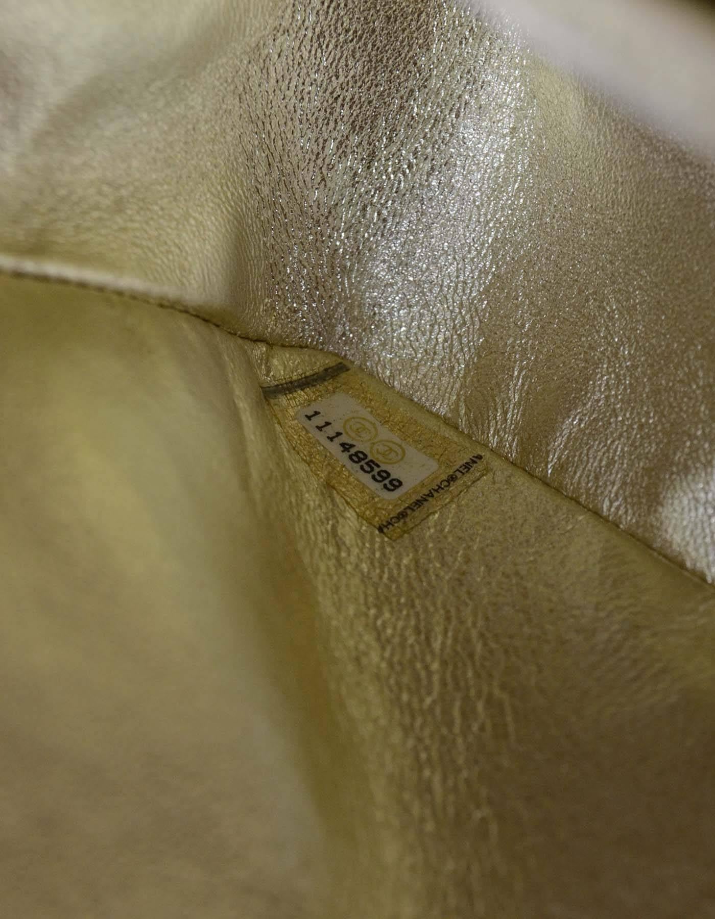 Women's Chanel Gold Quilted Lambskin Medium 10