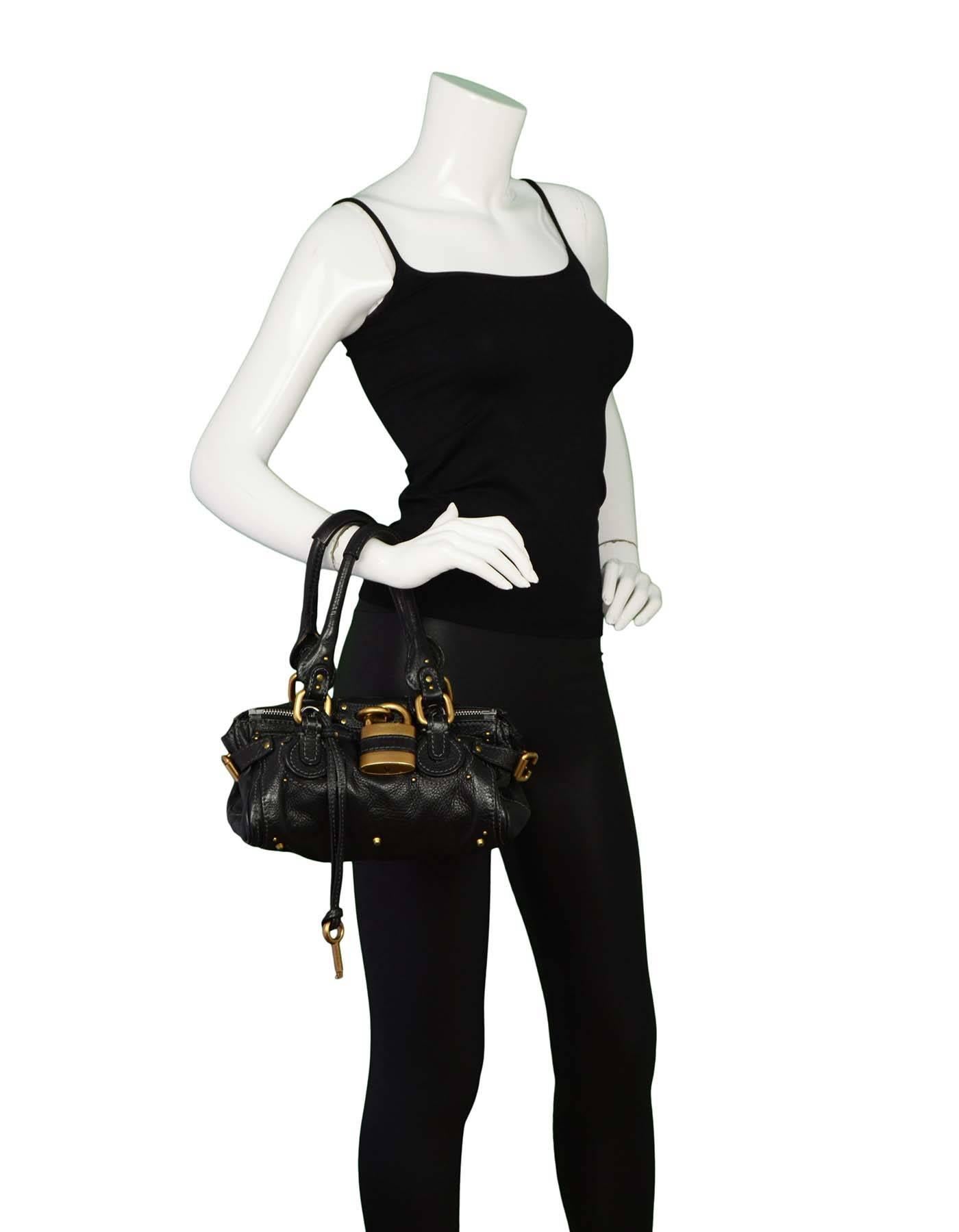 Chloe Black Leather Mini Paddington Bag GHW 3