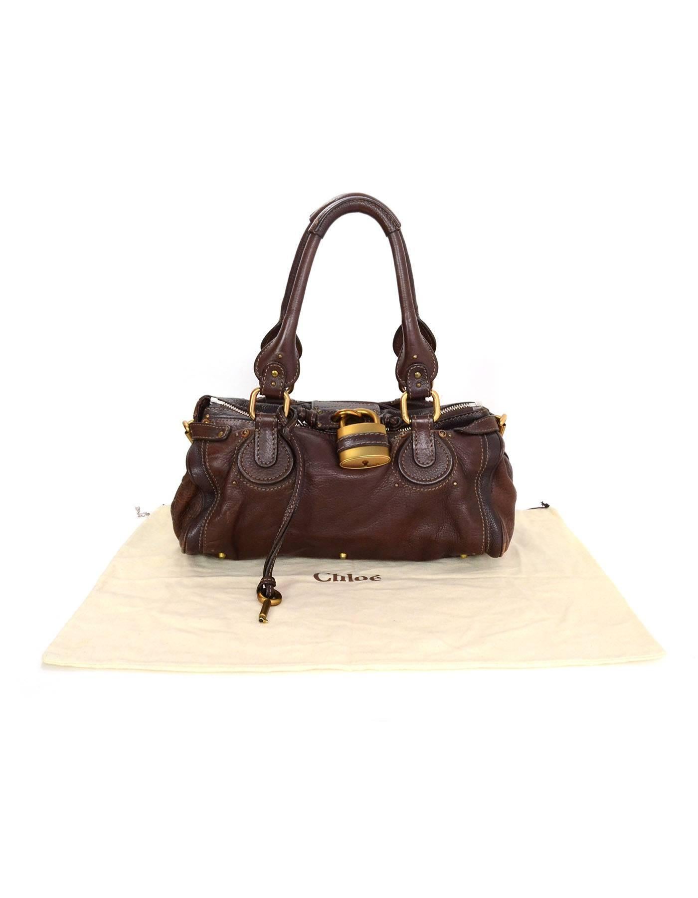 Chloe Brown Leather Paddington Bag GHW 5