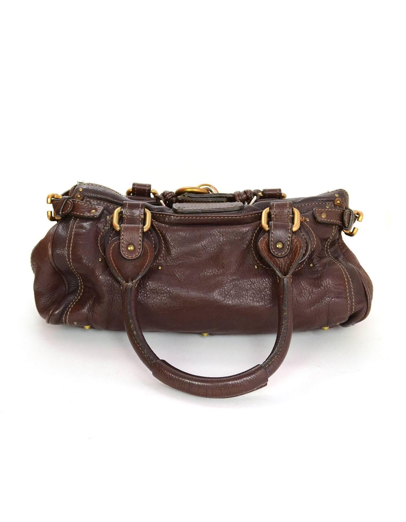 Chloe Brown Leather Paddington Bag GHW In Excellent Condition In New York, NY