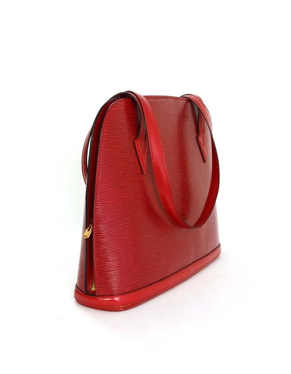 Louis Vuitton Vintage Louis Vuitton Lussac Red Epi Leather Shoulder