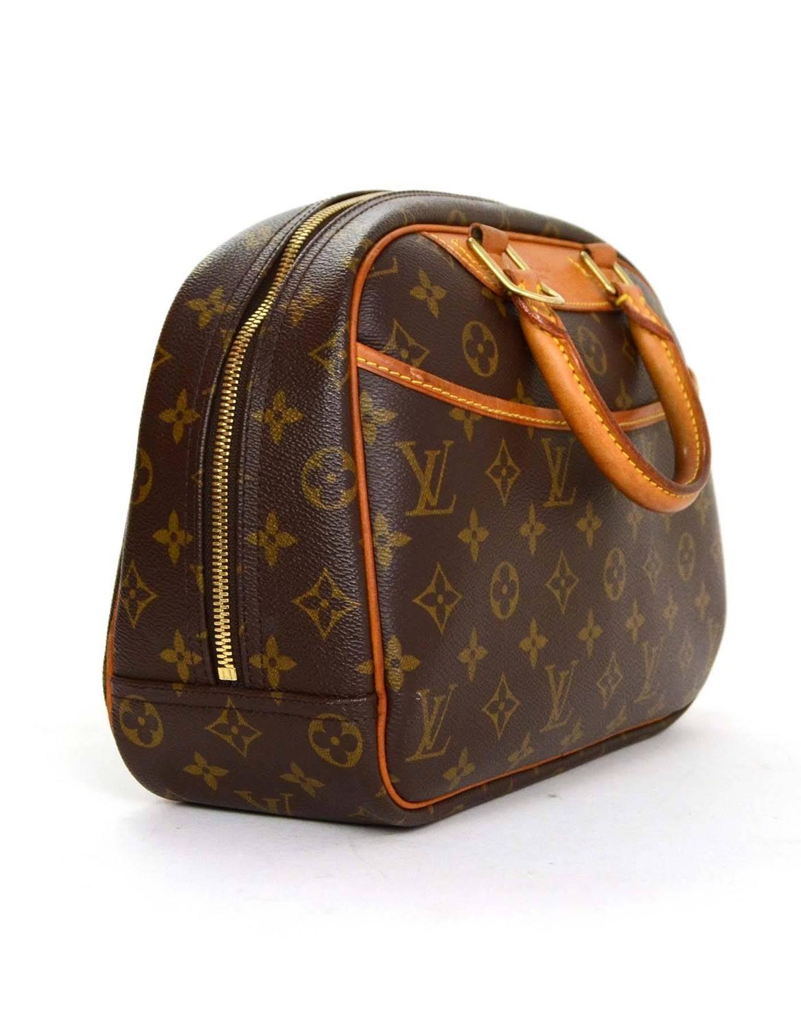 Louis Vuitton Brown Monogram Coated Canvas Trouville Bag For Sale at 1stdibs