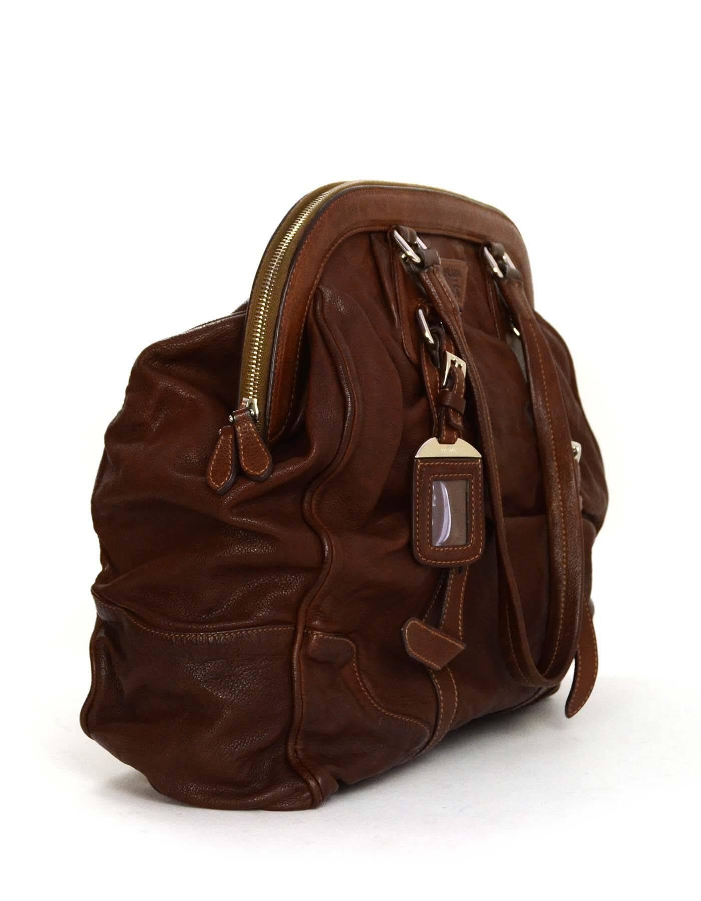 prada buffalo leather bag