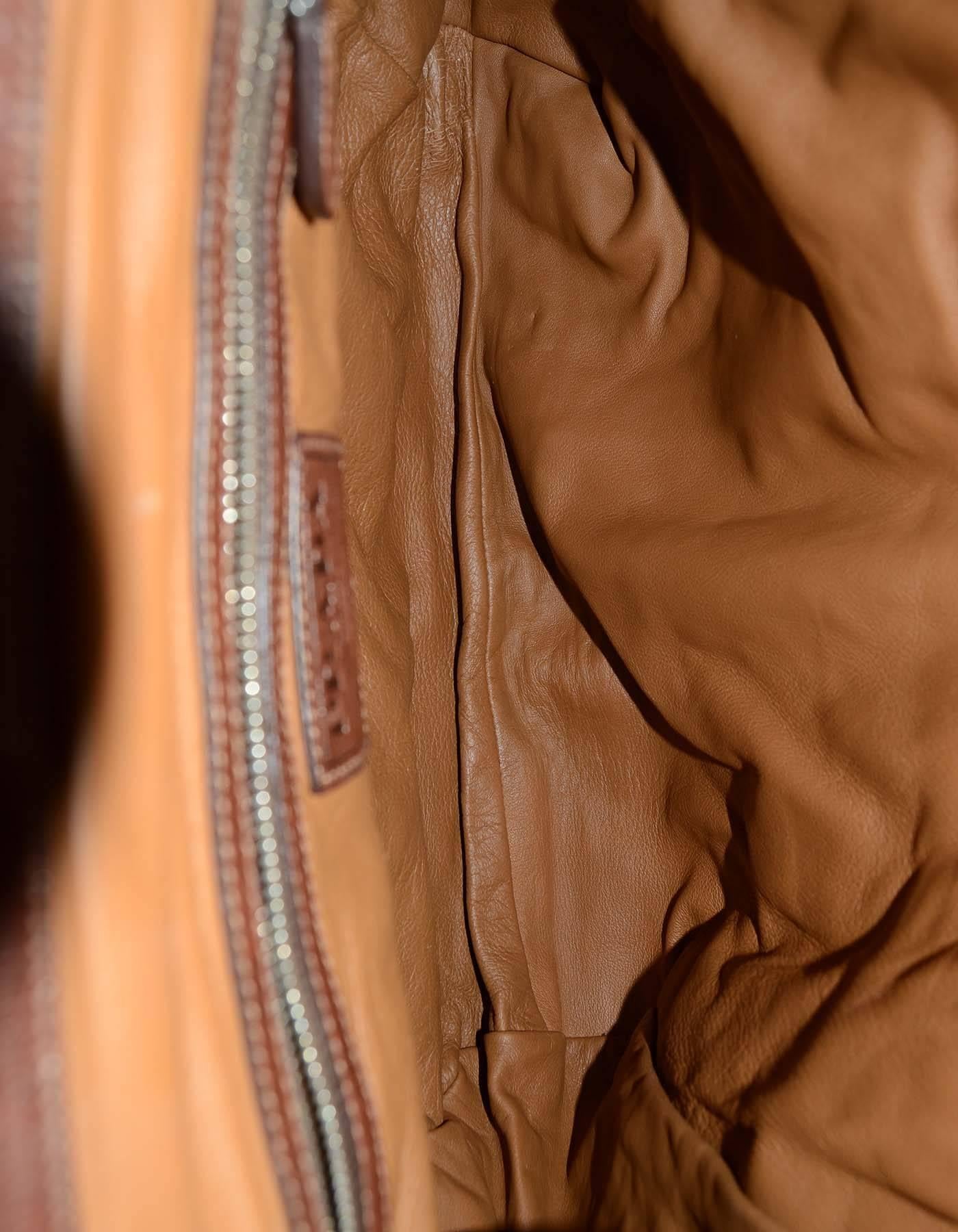Prada Brown Leather XL Frame Shoulder Bag with SHW 2