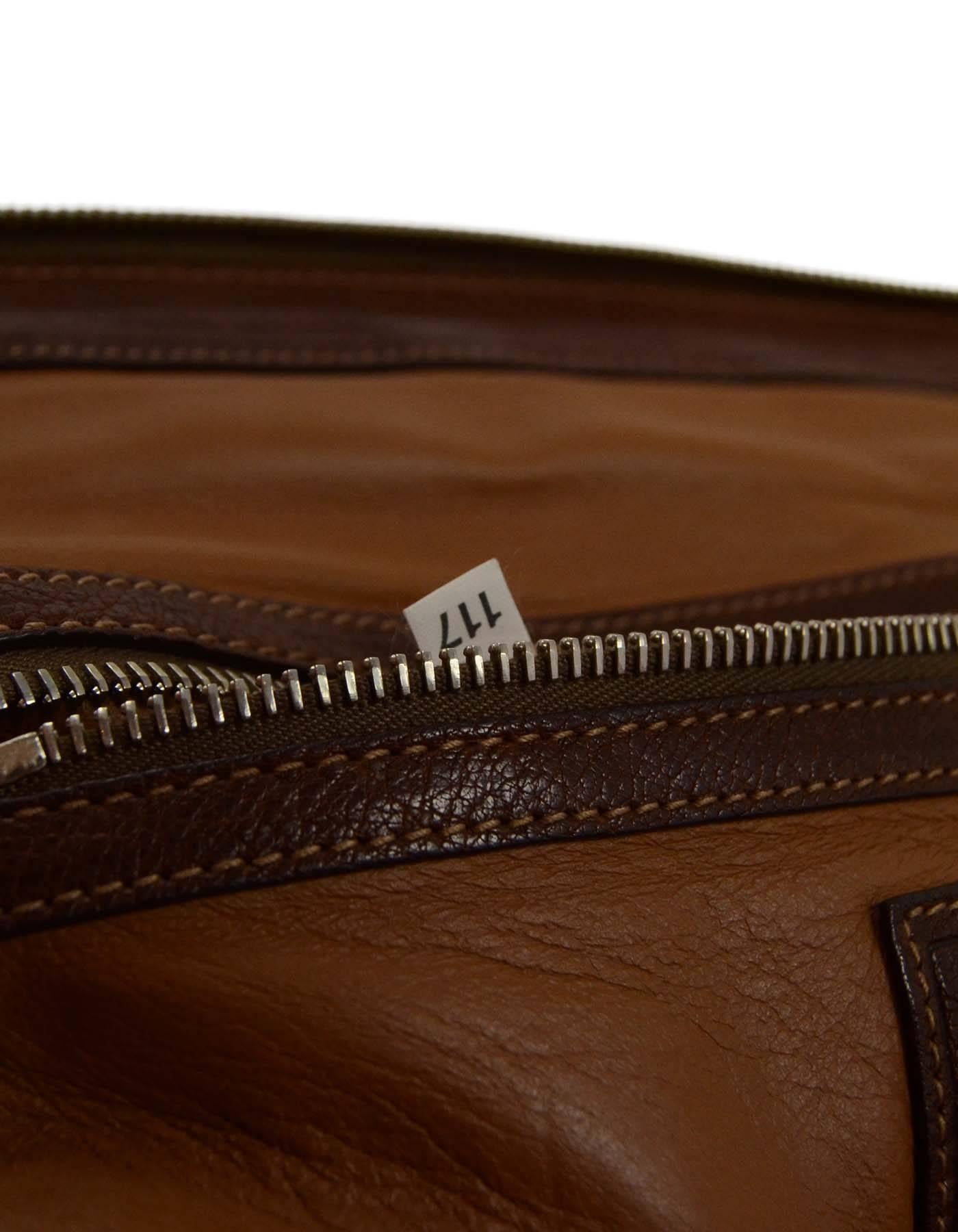 Prada Brown Leather XL Frame Shoulder Bag with SHW 4