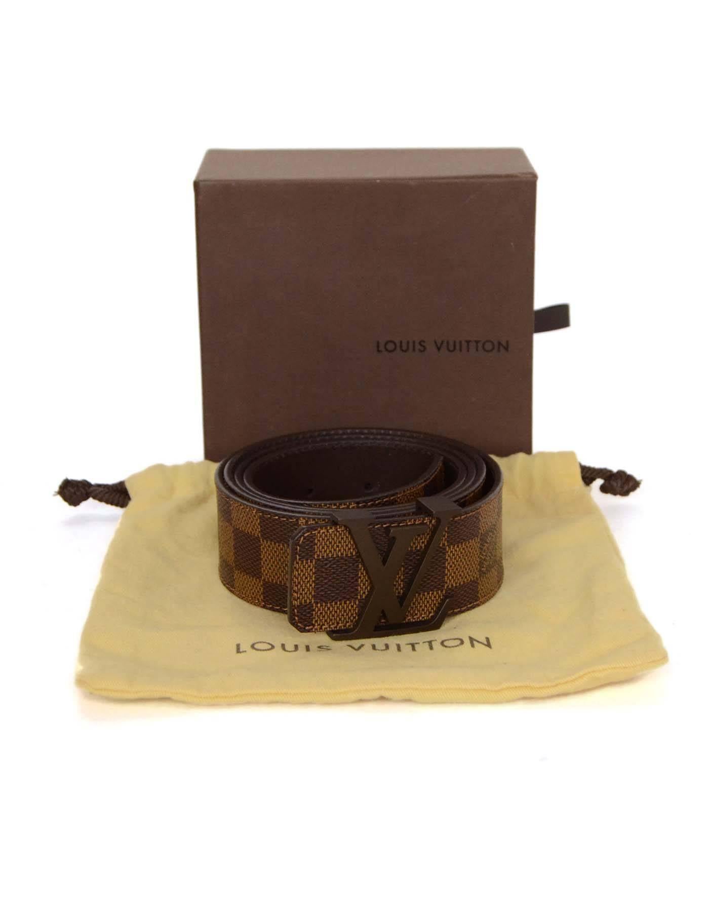 Louis Vuitton Initiales Damier Belt with LV Buckle sz 110 4