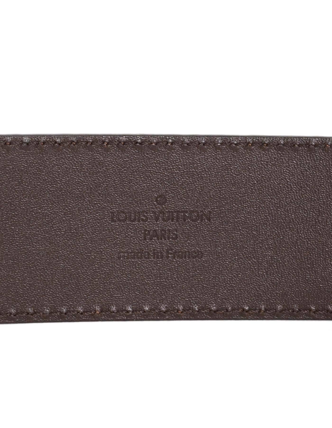Louis Vuitton Initiales Damier Belt with LV Buckle sz 110 2
