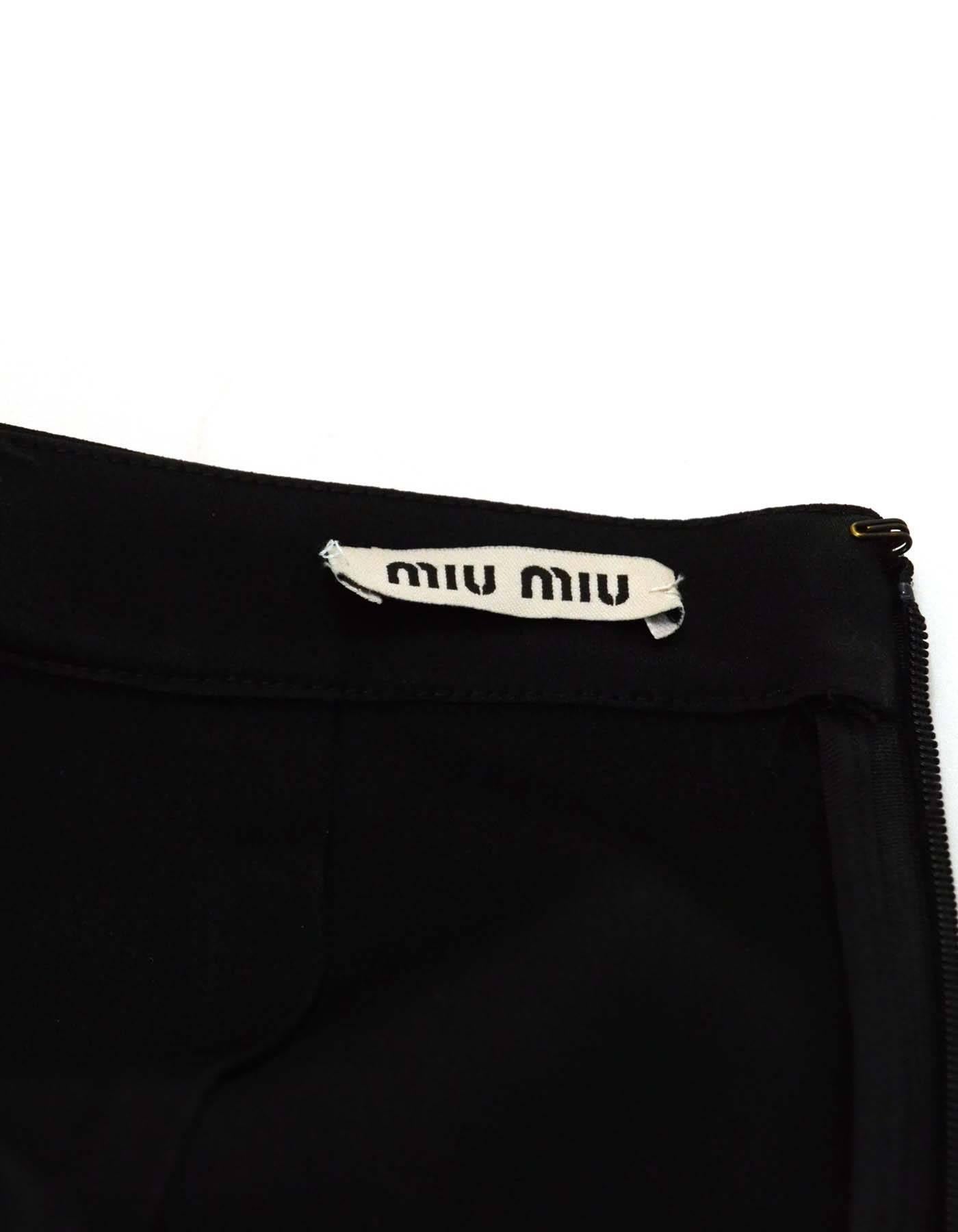 Women's Miu Miu Black Silk Halter Neck Pleated Dress sz 40