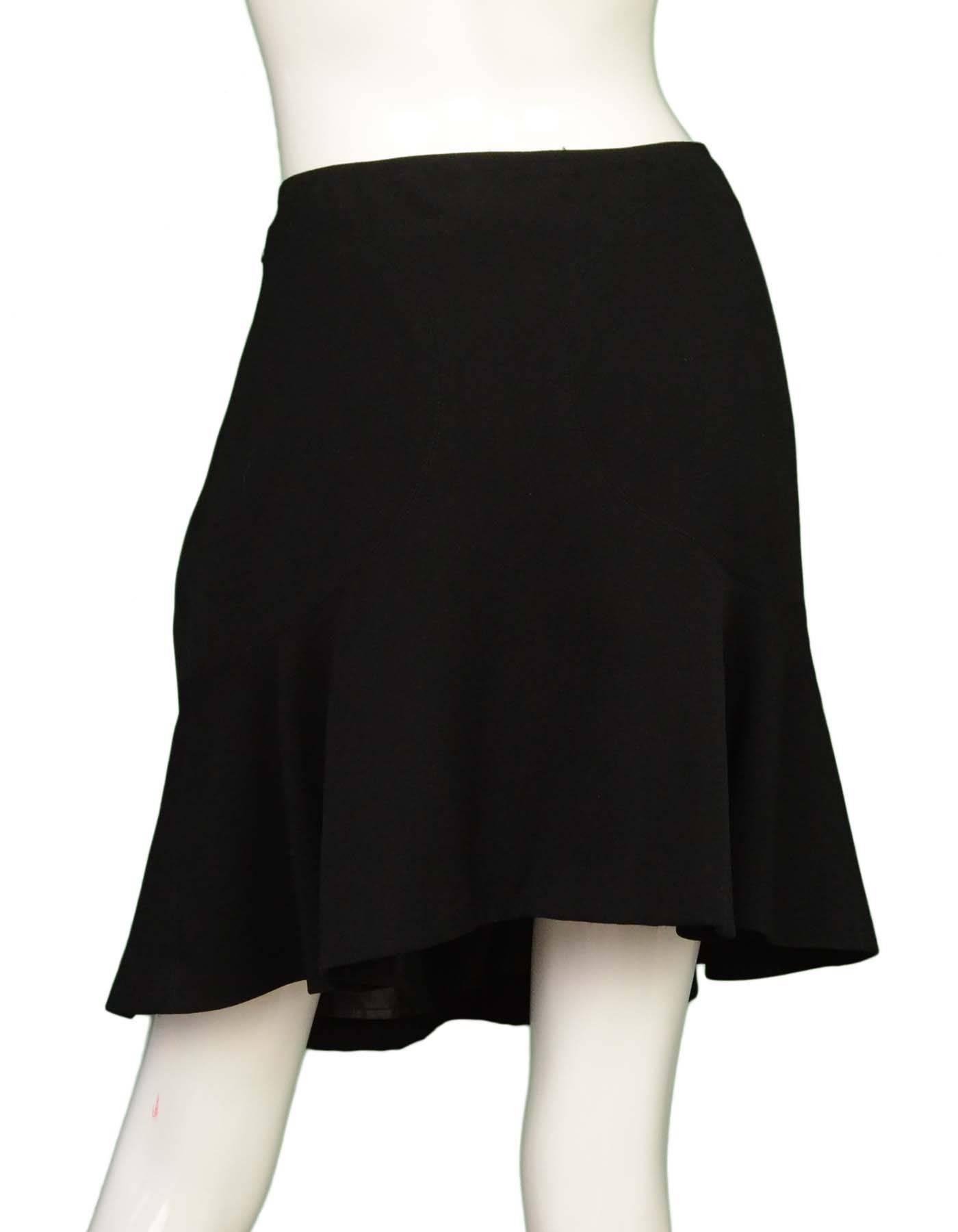 Alaia Black Wool Skirt Sz 44 In Excellent Condition In New York, NY