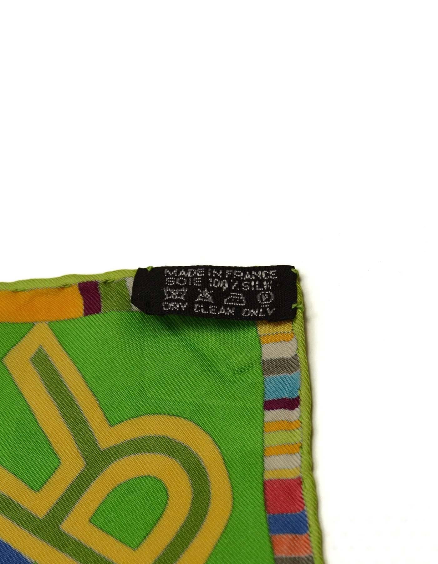 Hermes Multicolor 'Tohu Bohu' Silk 90cm Square Scarf In Good Condition In New York, NY