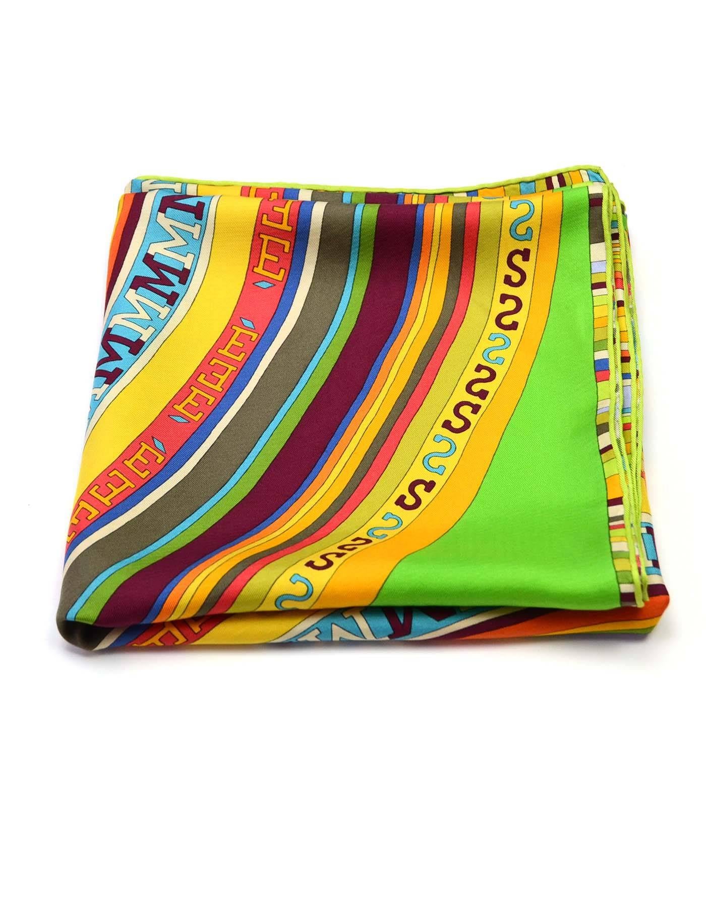 Women's Hermes Multicolor 'Tohu Bohu' Silk 90cm Square Scarf