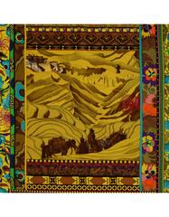 Hermes Multicolor 'La Femme aux Semelles de Vent' Silk 90cm Scarf