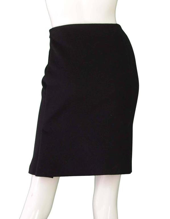 MaxMara Black Wool Skirt Sz 8 For Sale at 1stdibs