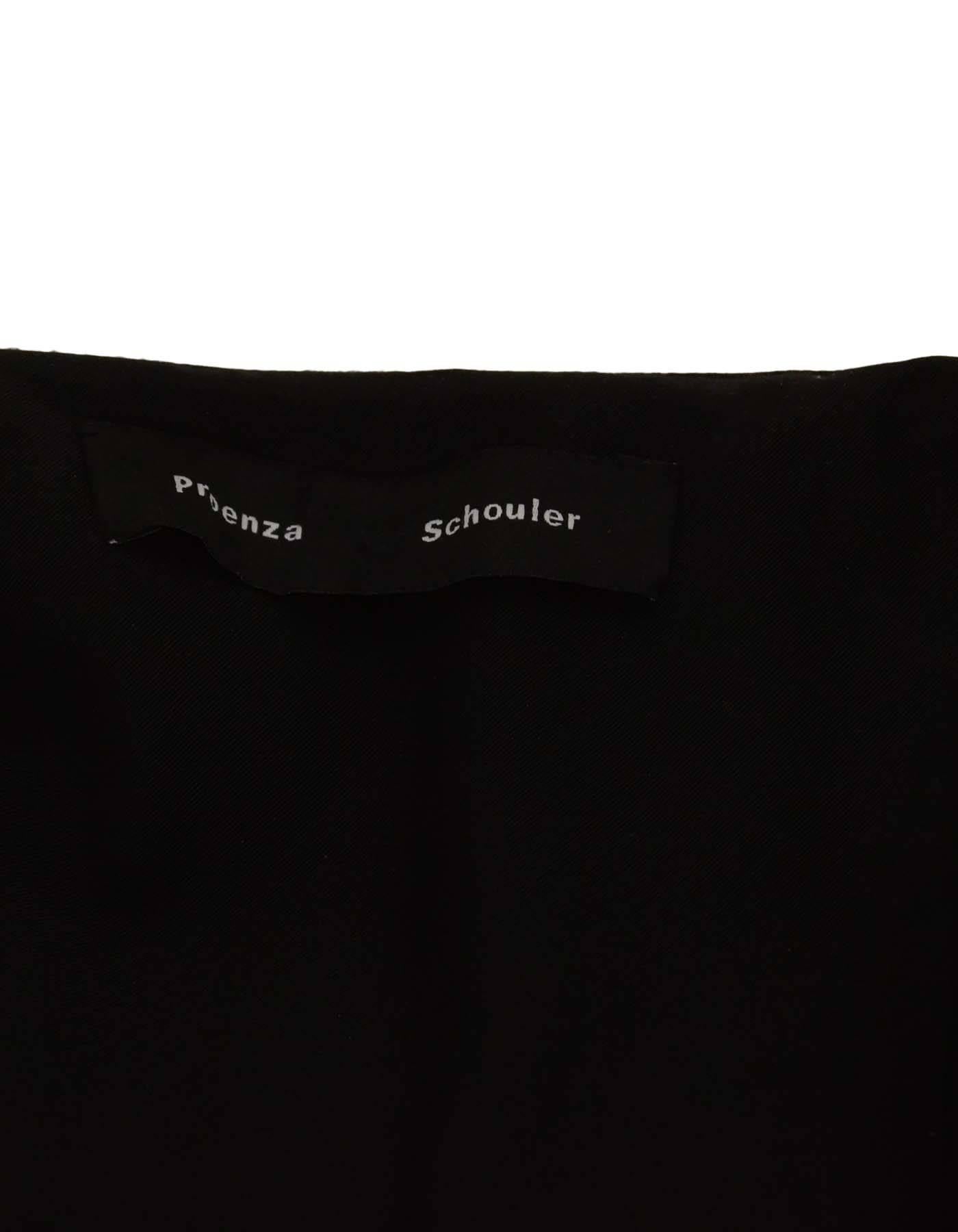 Women's Proenza Schouler Black Inverted Pleated Skirt Sz 8