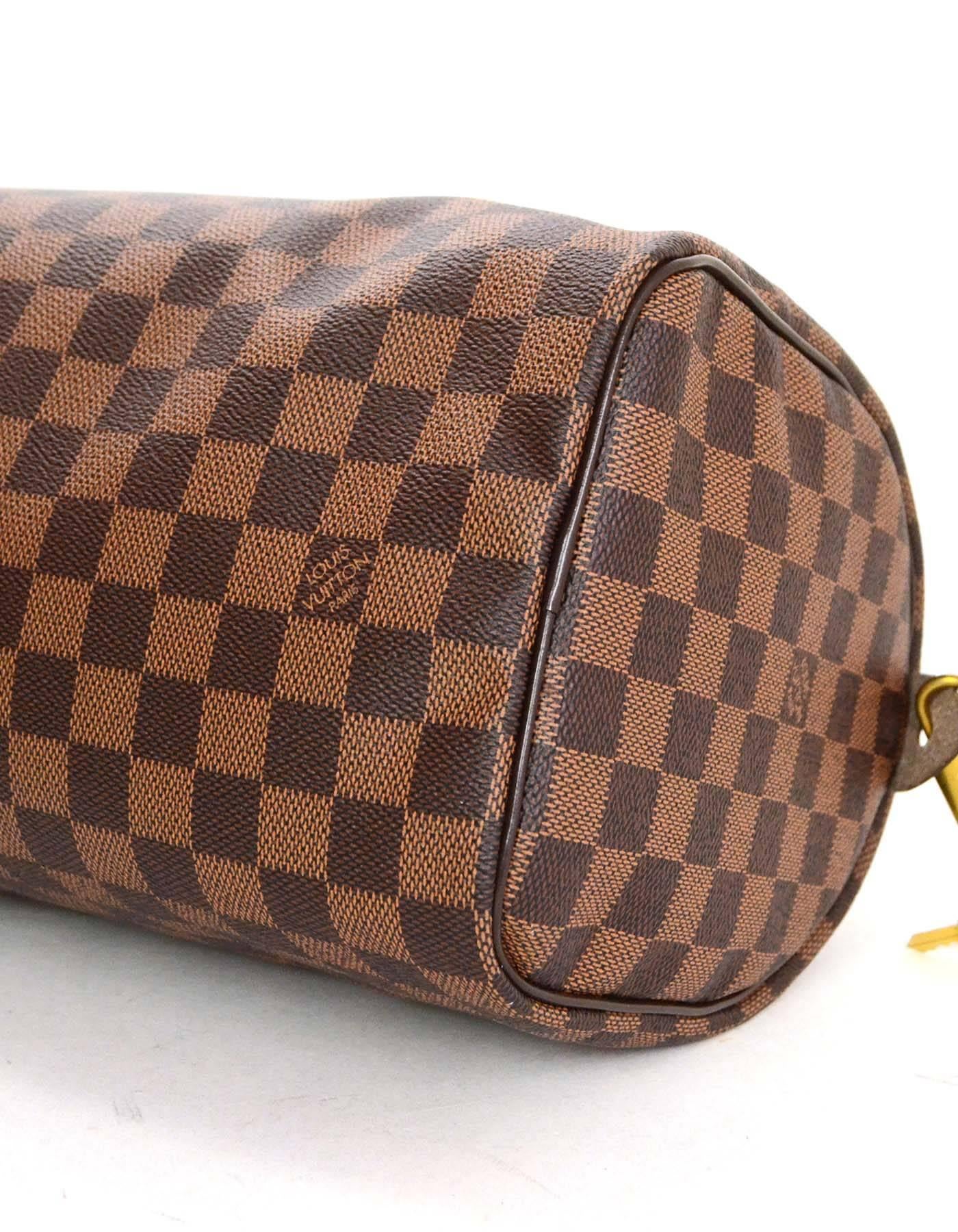 Louis Vuitton Like New Brown Damier Ebene Speedy 25 Bag 2