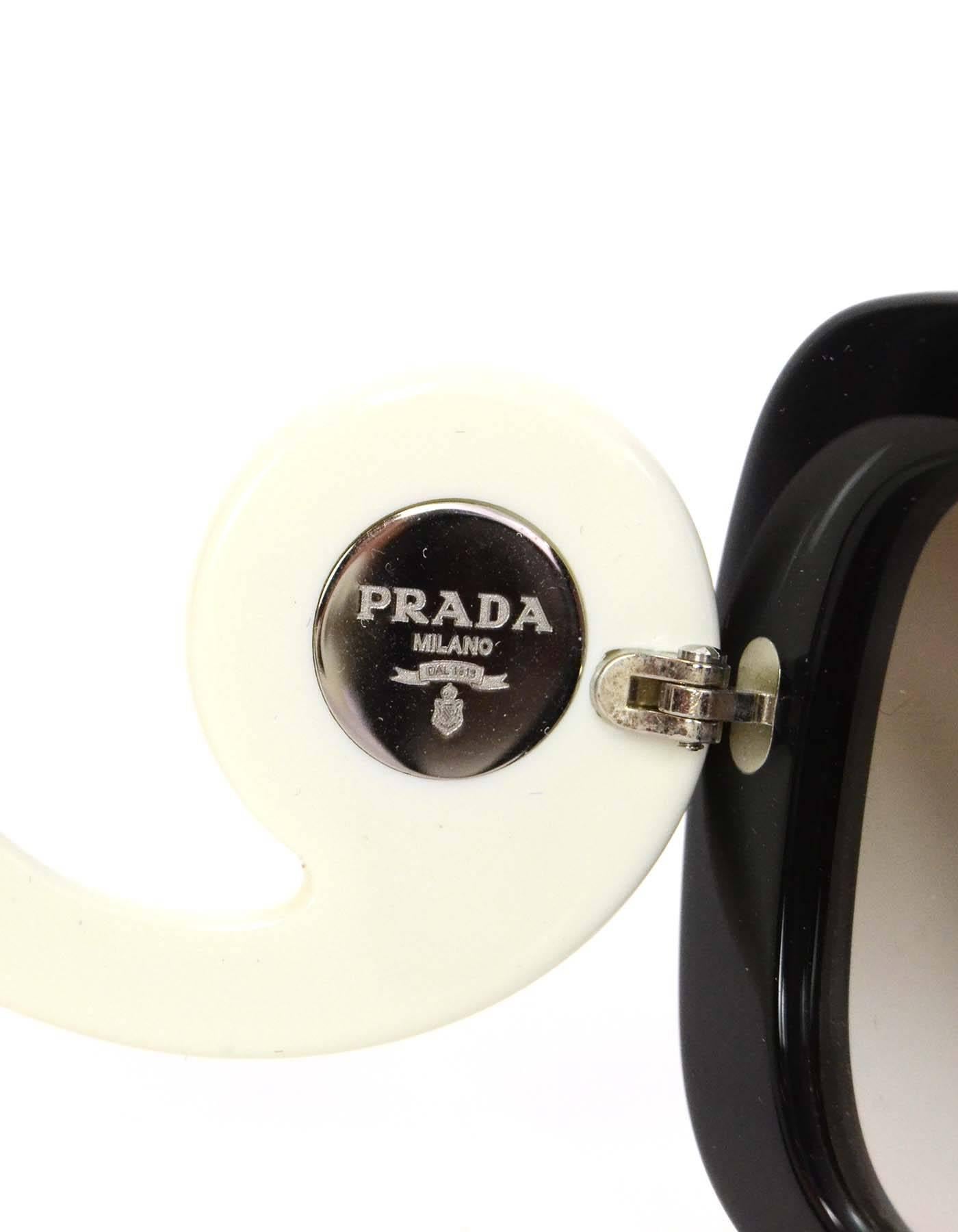 prada black and white glasses