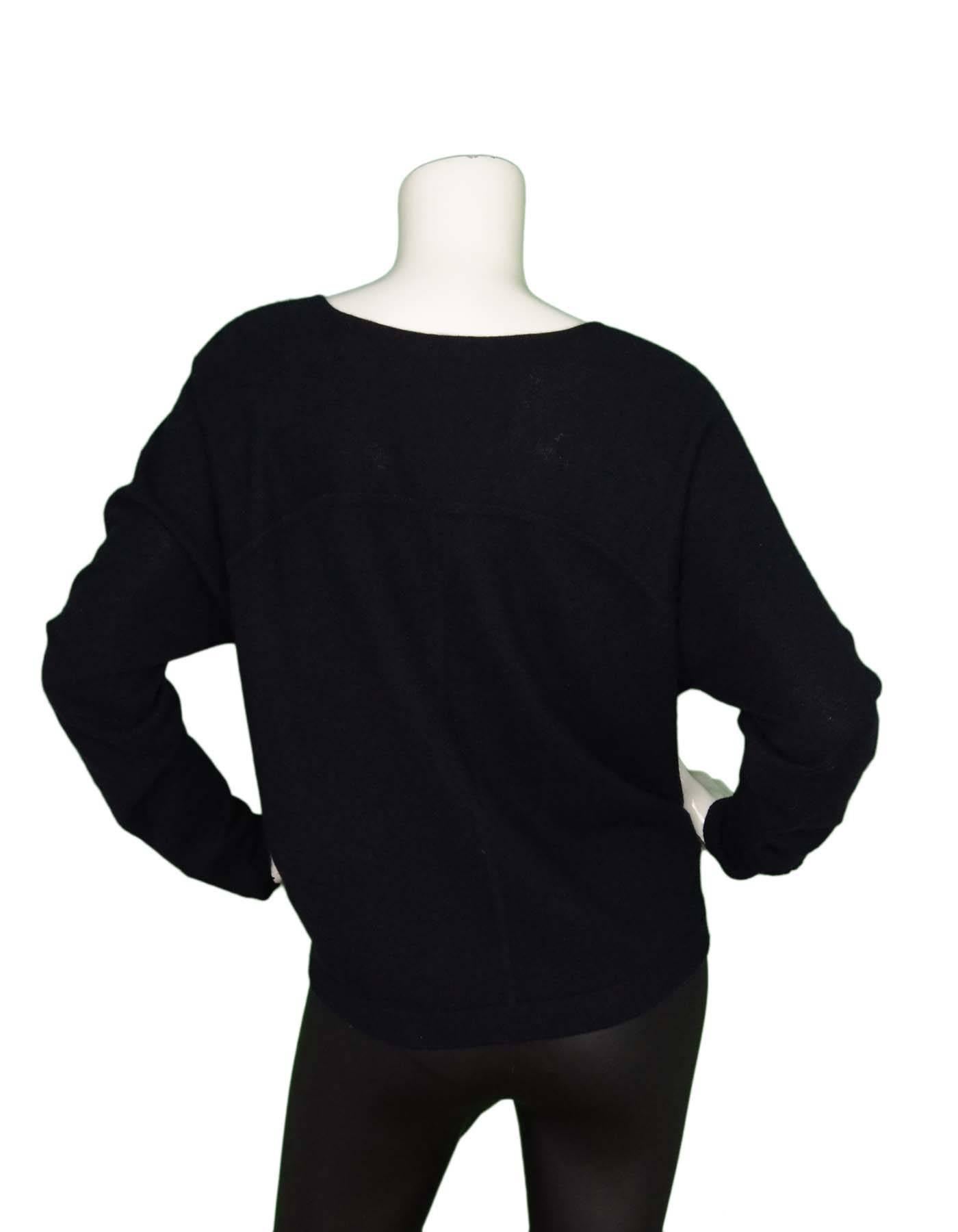 Black Vince Navy Cashmere V-Neck Sweater Sz M rt. $295