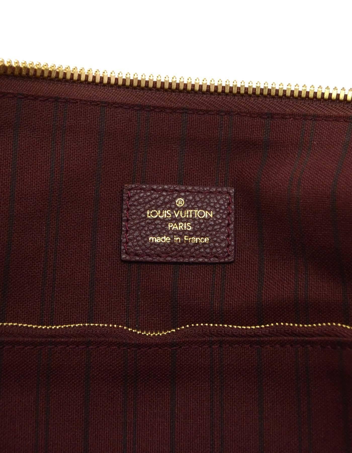 Louis Vuitton Burgundy Leather Monogram Emprinte Lumineuse GM Tote Bag rt $3, 550 2