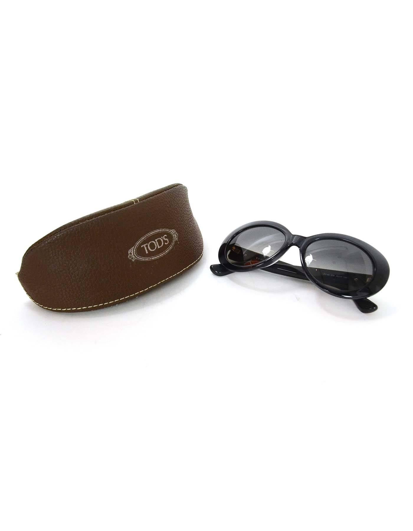 Tod's Grey Round Frame Sunglasses with Case 2
