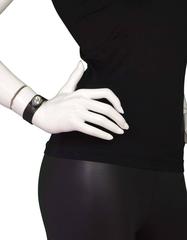 Mulberry Black Twist Lock Bracelet with SHW