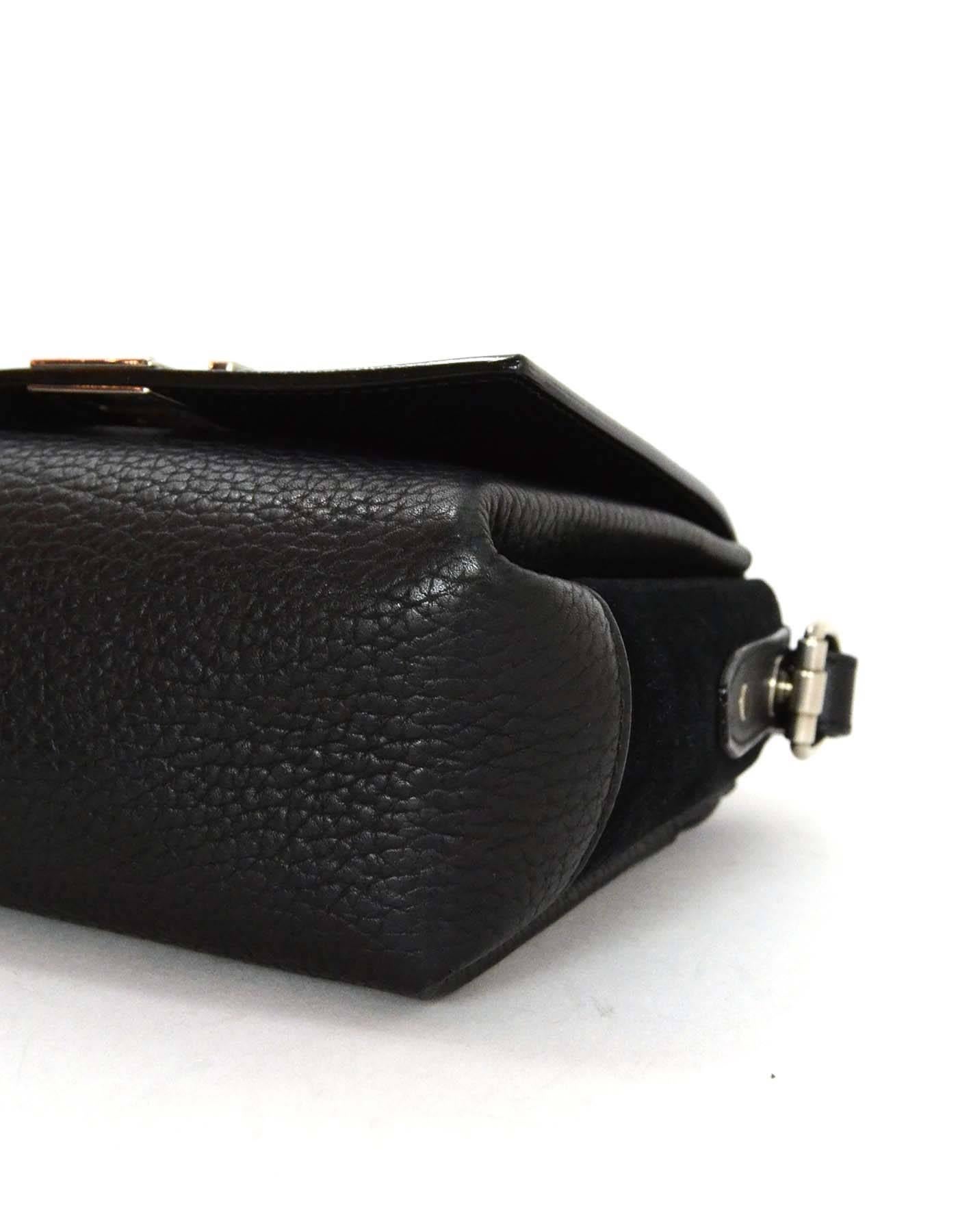 Proenza Schouler Black Leather Mini Elliot Crossbody Bag SHW 2