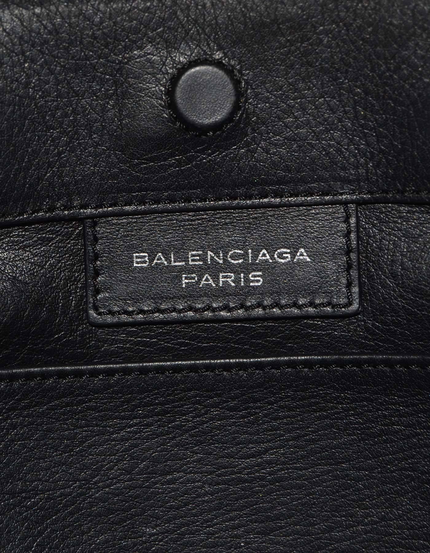 Balenciaga Black Leather Mini Papier A4 Crossbody with SHW 4