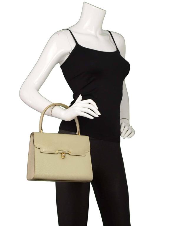 Gucci Cream Vintage Leather Handle Bag For Sale at 1stDibs cream top