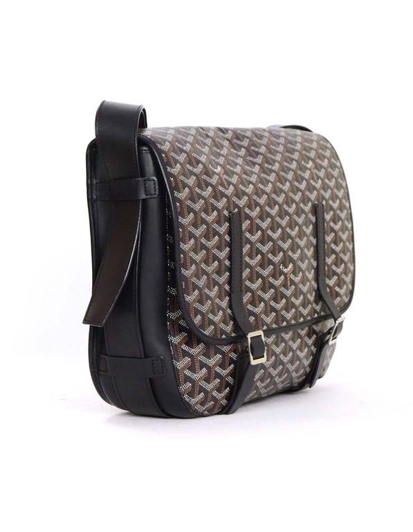 Goyard Black Chevron Print Belvedere MM Messenger Bag with SHW at 1stDibs goyard small