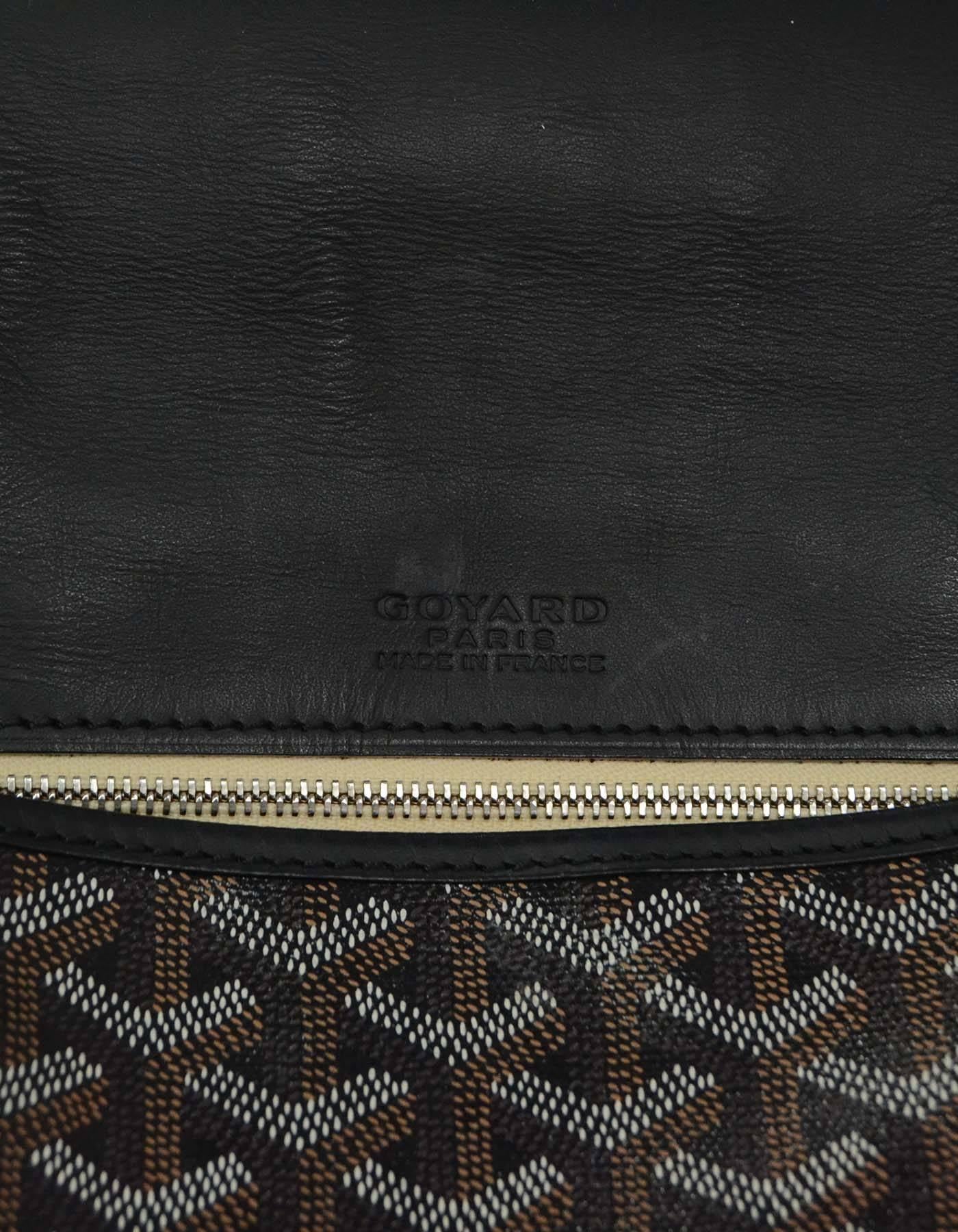 Goyard Black Chevron Print Belvedere MM Messenger Bag with SHW 1