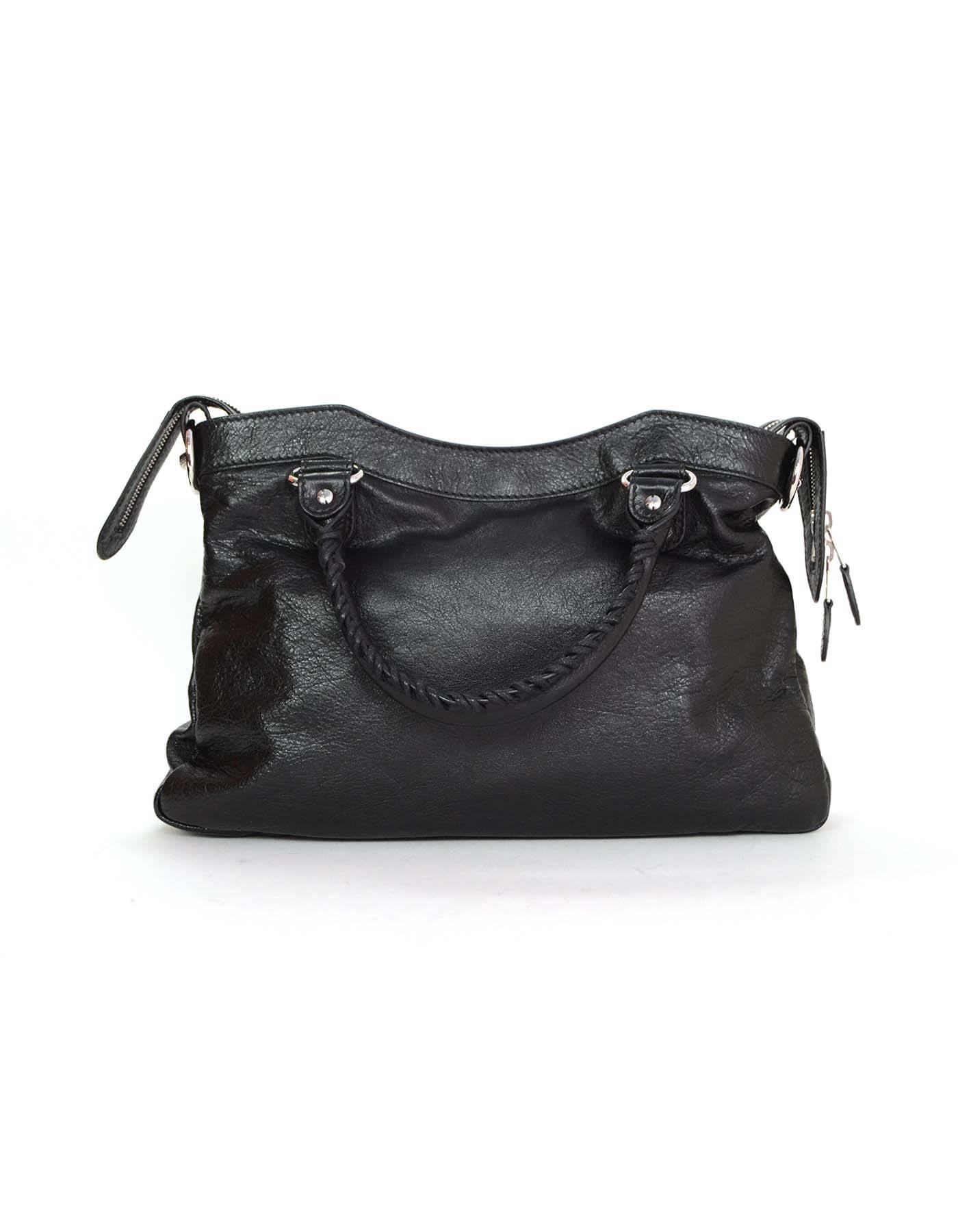 Balenciaga LIKE NEW Black Leather Town Crossbody Bag SHW In Excellent Condition In New York, NY