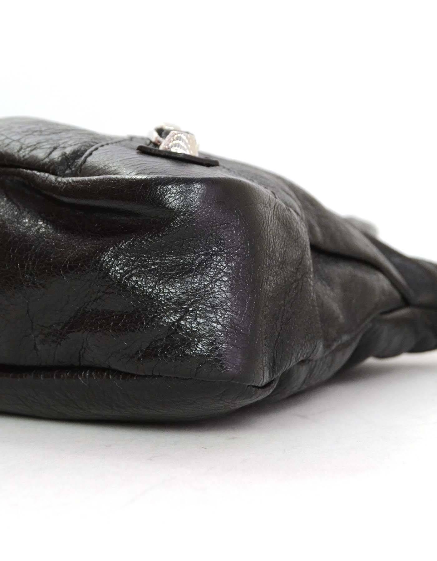 Balenciaga LIKE NEW Black Leather Town Crossbody Bag SHW 1