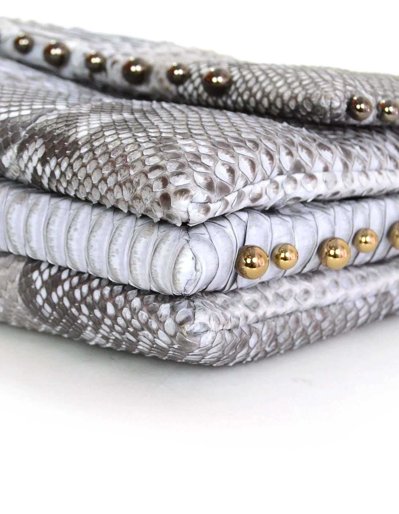 Lanvin Grey Python Studded Sugar Flap Bag rt. $3, 000 1