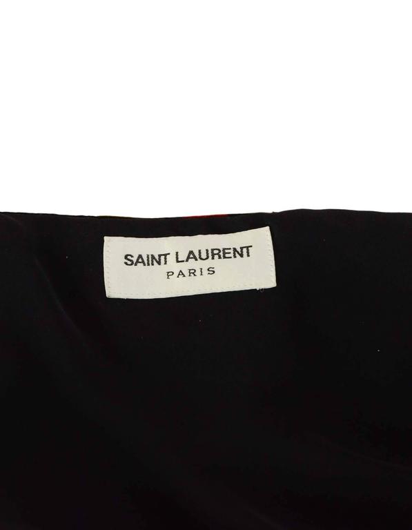 Saint Laurent 2016 Black and Red Silk Cherry Print Dress Sz 40 rt. $3 ...