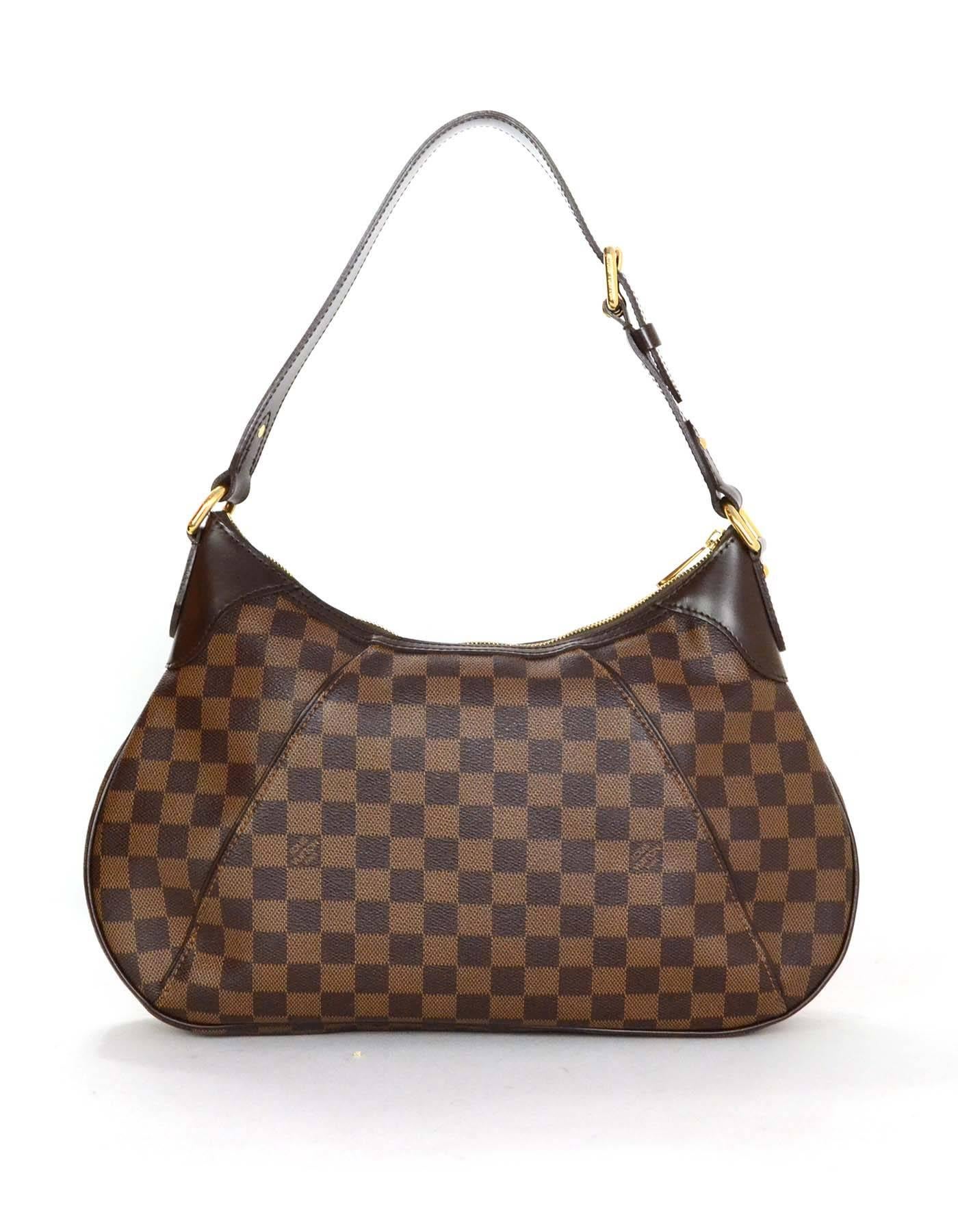 Brown Louis Vuitton Damier Thames GM Shoulder Bag with GHW and Dust Bag