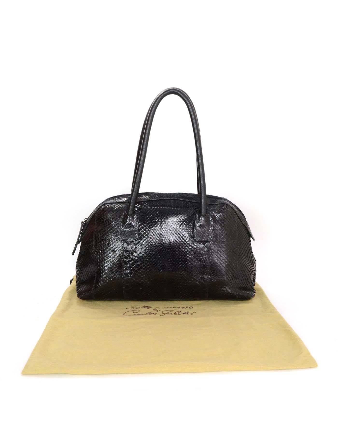 Carlos Falchi Black Python Shoulder Bag rt. $2, 895 4