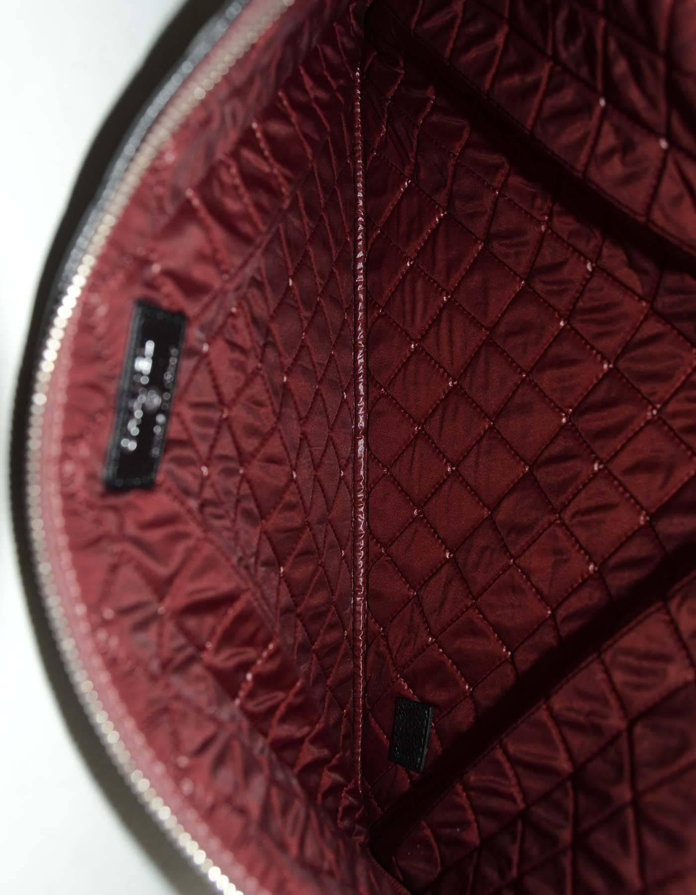 Chanel Black Caviar Leather Quilted O-Case Clutch/Cosmetic Bag 1