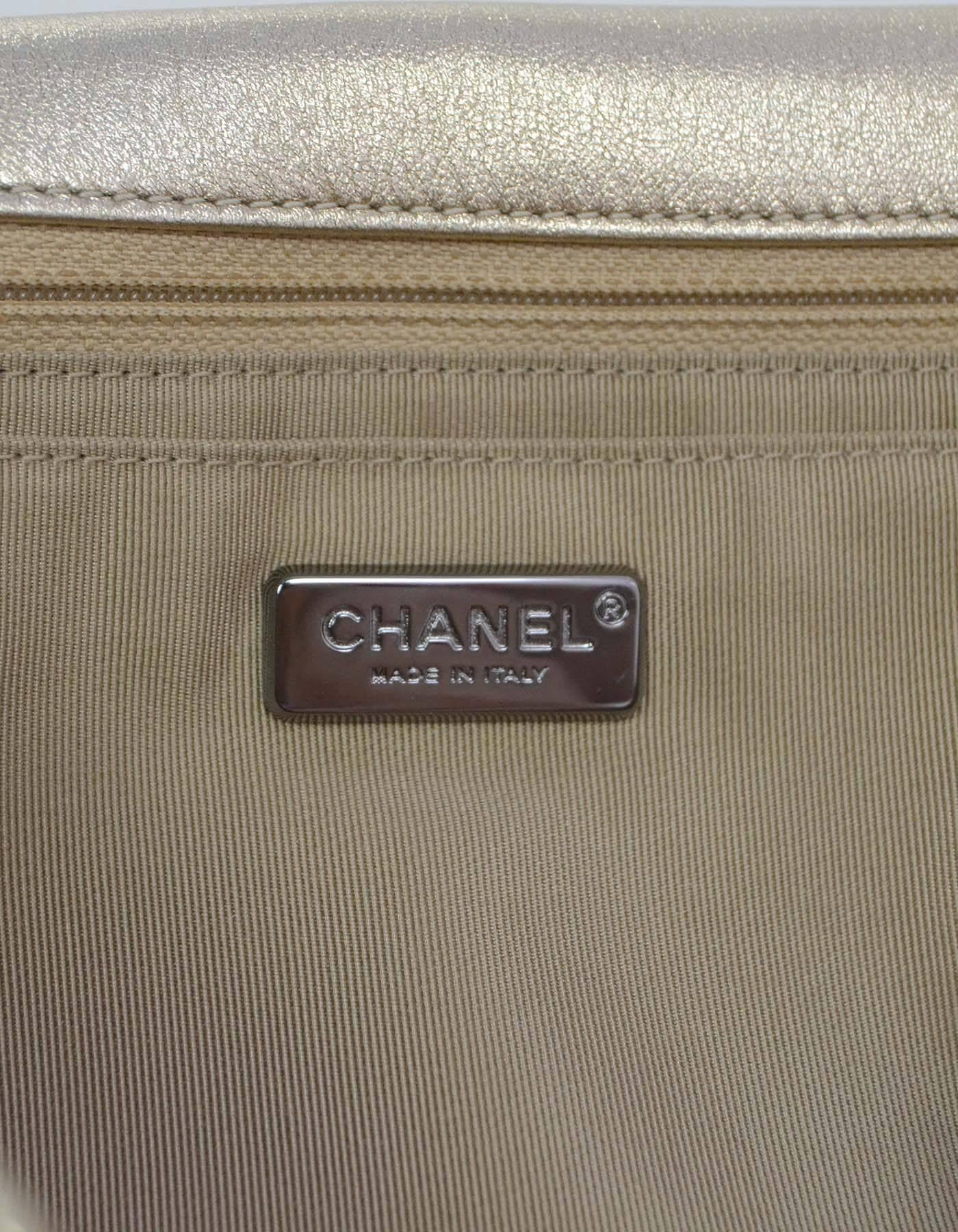 Chanel Gold Quilted CC Medals Jumbo Perforated Lambskin Jumbo Flap Bag rt.$5, 800 3